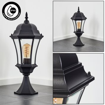Etoe pedestal light black, 1-light source