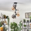 Gastor Ceiling Light - glass 15 cm Amber, clear, Smoke-coloured, 6-light sources