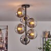 Gastor Ceiling Light - glass 15 cm clear, Smoke-coloured, 6-light sources