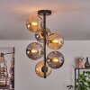 Gastor Ceiling Light - glass 15 cm Amber, Smoke-coloured, 6-light sources