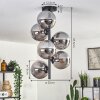 Gastor Ceiling Light - glass 15 cm Smoke-coloured, 6-light sources