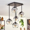 Koyoto Ceiling Light - glass 15 cm clear, Smoke-coloured, 5-light sources