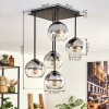 Koyoto Ceiling Light - glass 15 cm clear, Smoke-coloured, 5-light sources