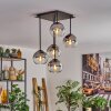 Koyoto Ceiling Light - glass 15 cm clear, Smoke-coloured, 5-light sources