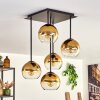 Koyoto Ceiling Light - glass 15 cm gold, clear, 5-light sources