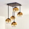 Koyoto Ceiling Light - glass 15 cm gold, clear, 5-light sources