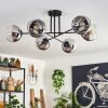 Koyoto Ceiling Light - glass 15 cm chrome, clear, 6-light sources
