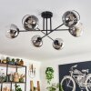 Koyoto Ceiling Light - glass 15 cm chrome, clear, 6-light sources