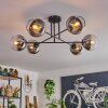 Koyoto Ceiling Light - glass 15 cm chrome, clear, 6-light sources