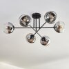 Koyoto Ceiling Light - glass 15 cm chrome, clear, 6-light sources