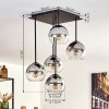 Koyoto Ceiling Light - glass 15 cm chrome, clear, 5-light sources