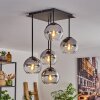 Koyoto Ceiling Light - glass 15 cm chrome, clear, 5-light sources