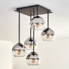 Koyoto Ceiling Light - glass 15 cm chrome, clear, 5-light sources