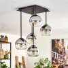 Koyoto Ceiling Light - glass 15 cm chrome, clear, 5-light sources
