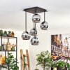 Koyoto Ceiling Light - glass 15 cm chrome, 5-light sources