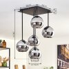 Koyoto Ceiling Light - glass 15 cm chrome, 5-light sources
