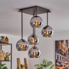 Koyoto Ceiling Light - glass 15 cm chrome, 5-light sources