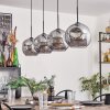 Ripoll Pendant Light - glass 25 cm Smoke-coloured, 4-light sources