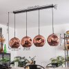Ripoll Pendant Light - glass 30 cm coppery, 4-light sources