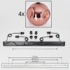 Ripoll Pendant Light - glass 30 cm coppery, 4-light sources