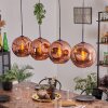 Ripoll Pendant Light - glass 30 cm coppery, 4-light sources