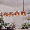 Ripoll Pendant Light - glass 25 cm clear, coppery, 4-light sources