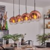 Ripoll Pendant Light - glass 25 cm clear, coppery, 4-light sources