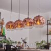 Ripoll Pendant Light - glass 30 cm clear, coppery, 4-light sources
