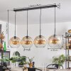 Koyoto Pendant Light - glass 30 cm Amber, clear, 4-light sources