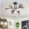 Gastor Ceiling Light - glass 15 cm Amber, clear, Smoke-coloured, 6-light sources