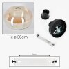 Apedo Ceiling Light - glass 30 cm Amber, clear, 1-light source