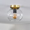 Apedo Ceiling Light - glass 20 cm gold, black, 1-light source