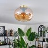 Apedo Ceiling Light - glass 30 cm gold, black, 1-light source