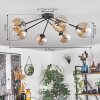 Gastor Ceiling Light - glass 15 cm Amber, clear, 6-light sources
