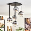 Gastor Ceiling Light - glass 15 cm clear, Smoke-coloured, 5-light sources