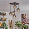 Gastor Ceiling Light - glass 15 cm clear, Smoke-coloured, 5-light sources