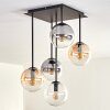 Gastor Ceiling Light - glass 15 cm Amber, clear, Smoke-coloured, 5-light sources