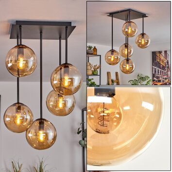Gastor Ceiling Light - glass 15 cm Amber, 5-light sources