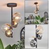 Chehalis Ceiling Light - glass 10 cm, 12 cm Amber, clear, Smoke-coloured, 4-light sources