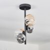 Chehalis Ceiling Light - glass 10 cm, 12 cm Amber, clear, Smoke-coloured, 4-light sources