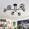 Koyoto Ceiling Light - glass 15 cm clear, Smoke-coloured, 6-light sources