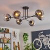Koyoto Ceiling Light - glass 15 cm clear, Smoke-coloured, 6-light sources