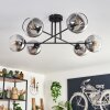 Koyoto Ceiling Light - glass 15 cm clear, Smoke-coloured, 6-light sources