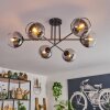 Koyoto Ceiling Light - glass 15 cm clear, Smoke-coloured, 6-light sources
