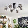 Koyoto Ceiling Light - glass 15 cm clear, Smoke-coloured, 6-light sources
