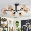 Koyoto Ceiling Light - glass 15 cm Amber, 6-light sources