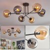 Gastor Ceiling Light - glass 15 cm Amber, Smoke-coloured, 6-light sources