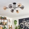 Gastor Ceiling Light - glass 15 cm Amber, Smoke-coloured, 6-light sources