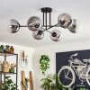 Gastor Ceiling Light - glass 15 cm clear, Smoke-coloured, 6-light sources