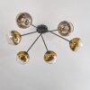 Koyoto Ceiling Light - glass 15 cm gold, clear, 6-light sources